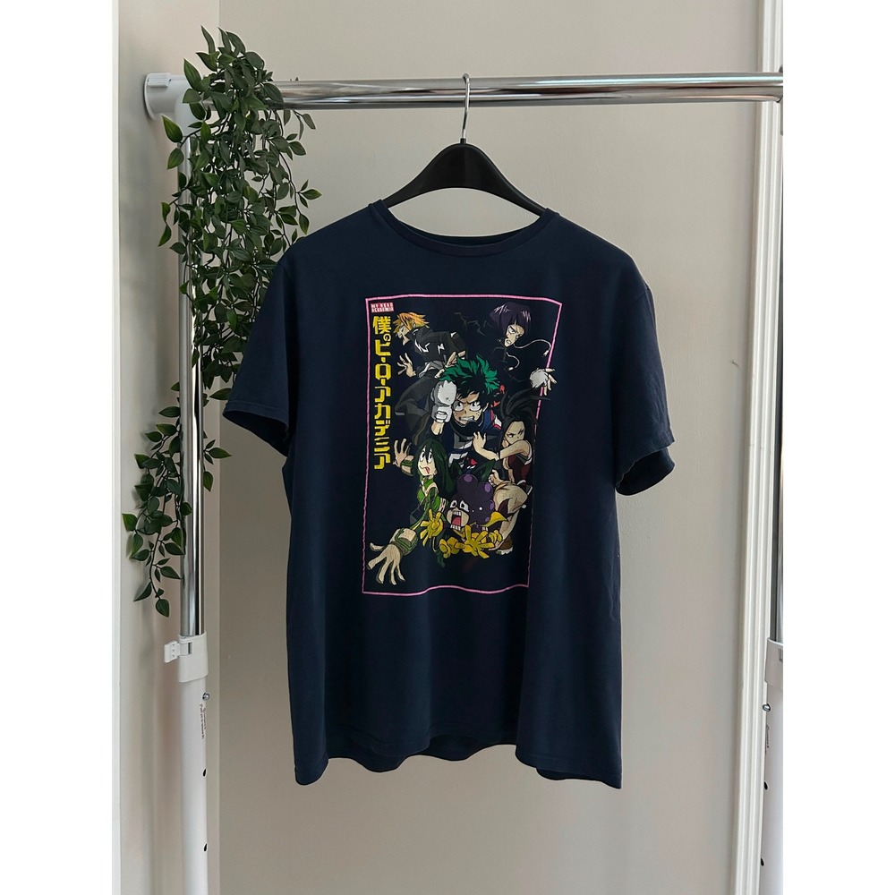 My Hero Academia Anime Graphic Tee Navy Sz L